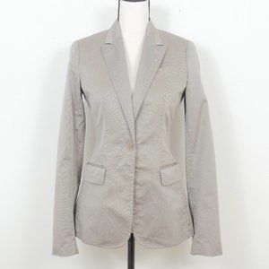 J Crew Taupe Gray Button Up Size T2 Suit Jacket Blazer